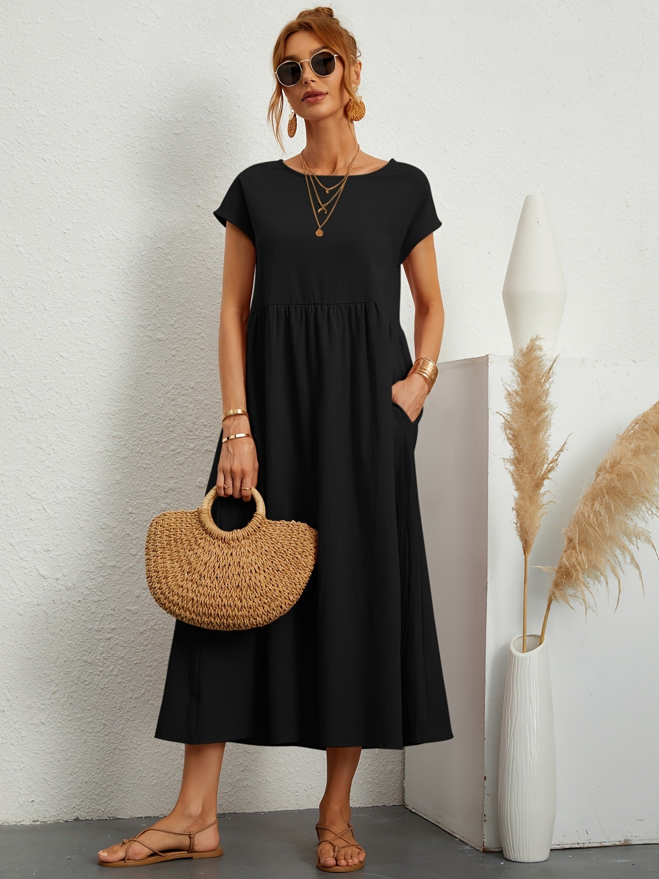 Robe Femme Sans Manches Chic et Confortable