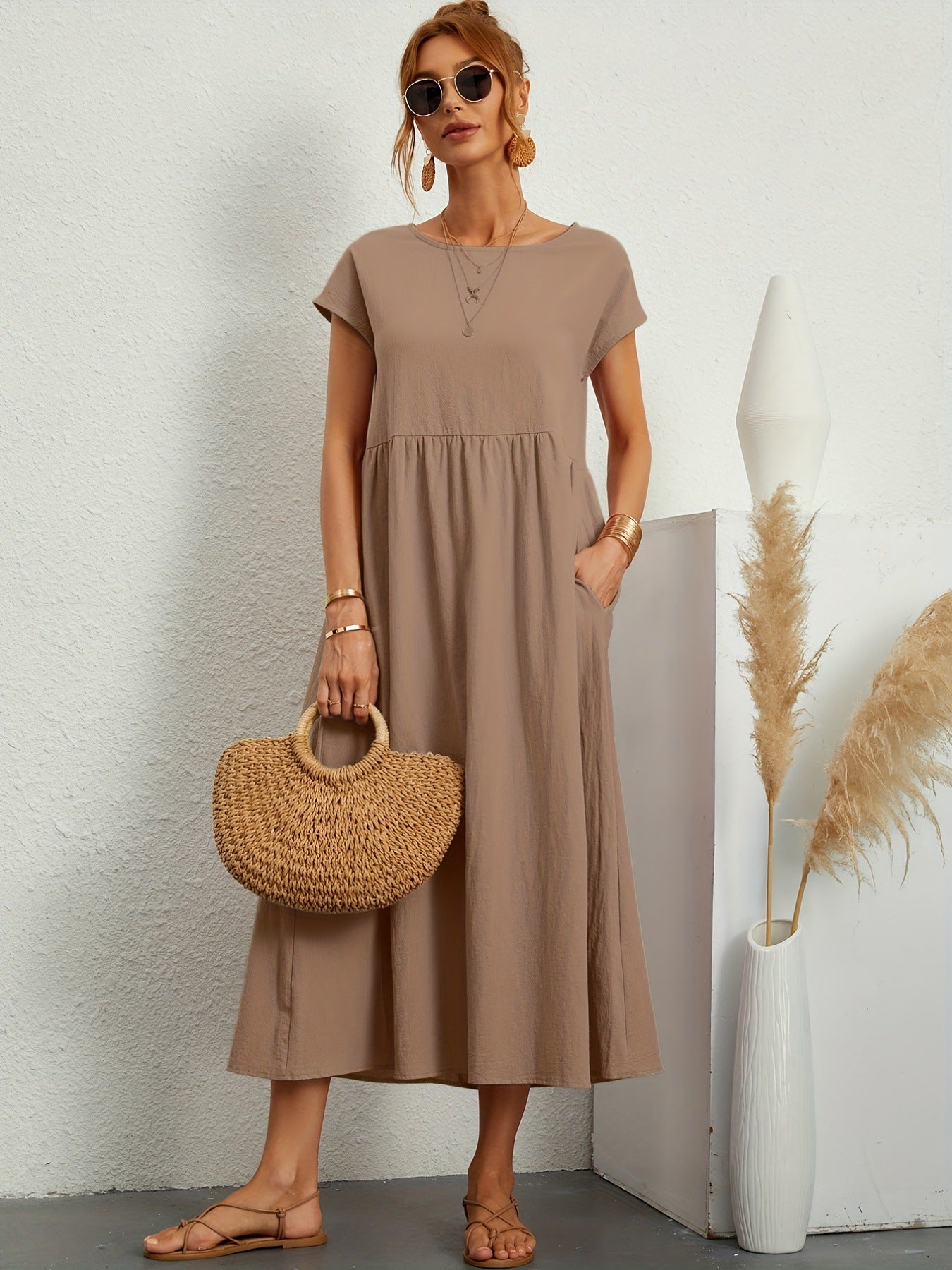 Robe Femme Sans Manches Chic et Confortable