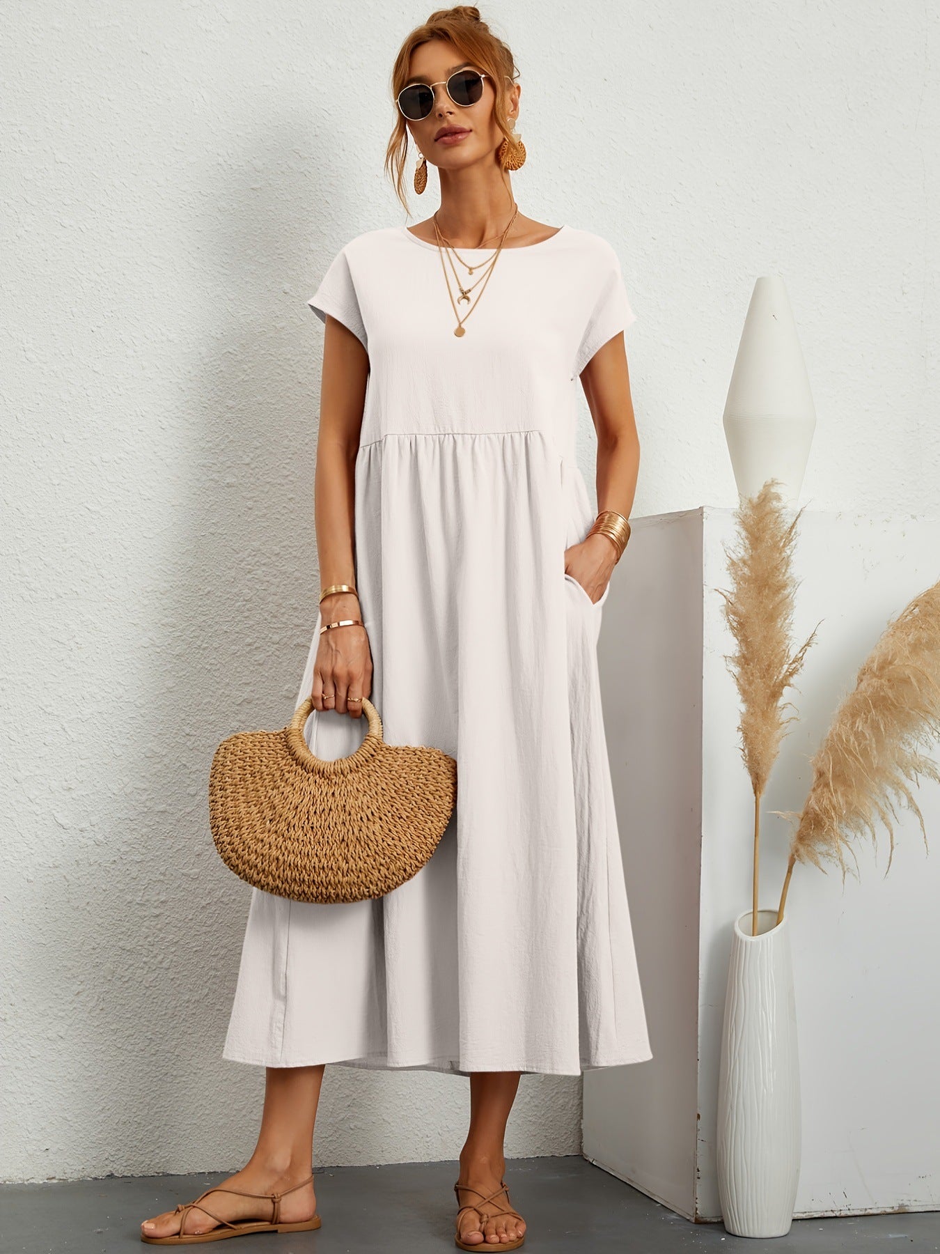 Robe Femme Sans Manches Chic et Confortable