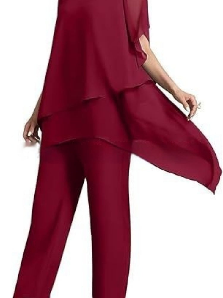 Ensemble Femme Asymétrique en Mousseline